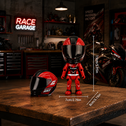 Casco de moto que se transforma en piloto